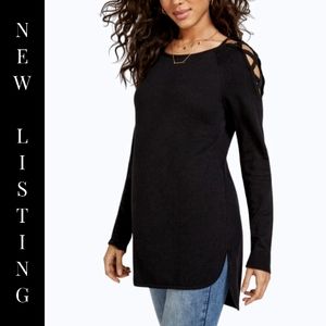 (NWT) NY&CO | Cut-Out Shoulder Knit Tunic Top
